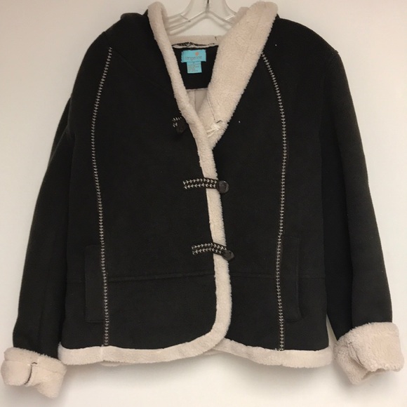Hooded jacket with faux fur lining - Picture 1 of 7